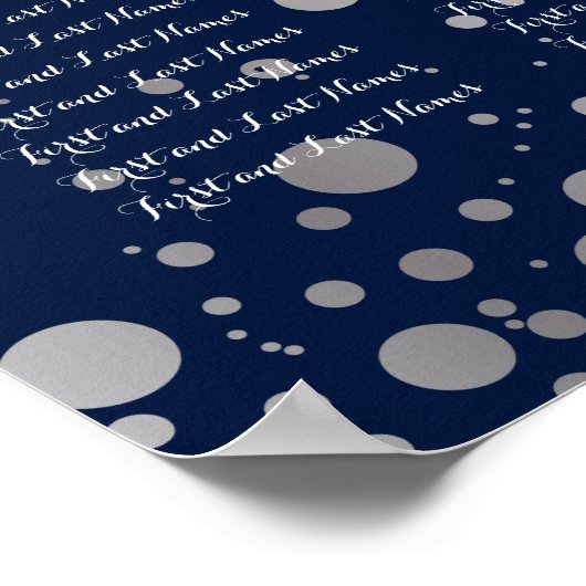 PixDezines, verblinde/zilverspecks/zitplaatskaart Poster (Hoek)