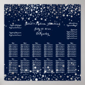 PixDezines, verblinde/zilverspecks/zitplaatskaart Poster (Voorkant)