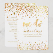 PixDezines verblinden/faux gouden specs/diy event Kaart (Voorkant / Achterkant)