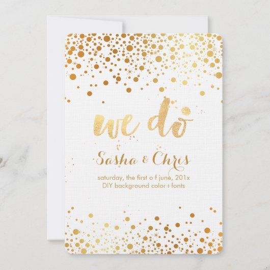 PixDezines verblinden/faux gouden specs/diy event Kaart (Voorkant)