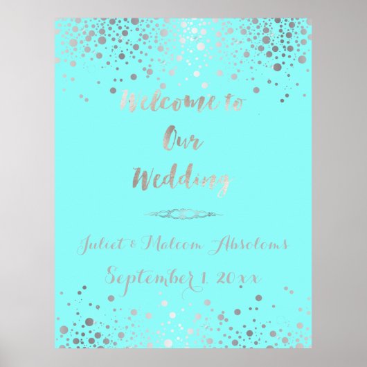 PixDezines verblinden/faux Silver-specks/DIY-kleur Poster (Voorkant)