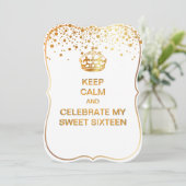 PixDezines verblinden/kalm houden/Sweet 16/faux go Kaart (Staand voorkant)