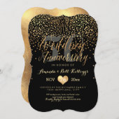 PixDezines Verbluffend Goud/50ste Huwelijksverjaar Kaart (Voorkant / Achterkant)