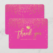 PixDezines Verbluffende Nepgouden Bedankkaart (Voorkant / Achterkant)