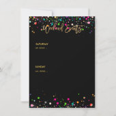 PixDezines Verbluffende Regenboog Mitzvah Weekend  Save The Date (Achterkant)