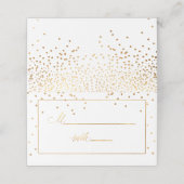 PixDezines Verblufte Faux Gold Confetti Plaatskaar Plaatskaartje (Buitenkant ongevouwen)