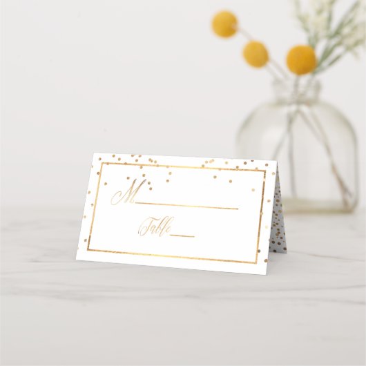 PixDezines Verblufte Faux Gold DIY achtergrond Plaatskaartje (Voorkant)