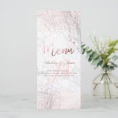 PixDezines Verblufte Faux Roos Gold + Marble Menu (Staand voorkant)