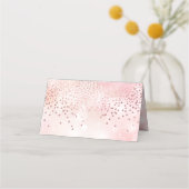 PixDezines Verblufte Faux Roos Goud Confetti + Bok Plaatskaartje (Achterkant)