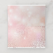 PixDezines Verblufte Faux Roos Goud Confetti + Bok Plaatskaartje (Binnenkant ongevouwen)