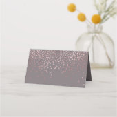 PixDezines Verblufte Faux Roos Gouden DIY achtergr Plaatskaartje (Achterkant)