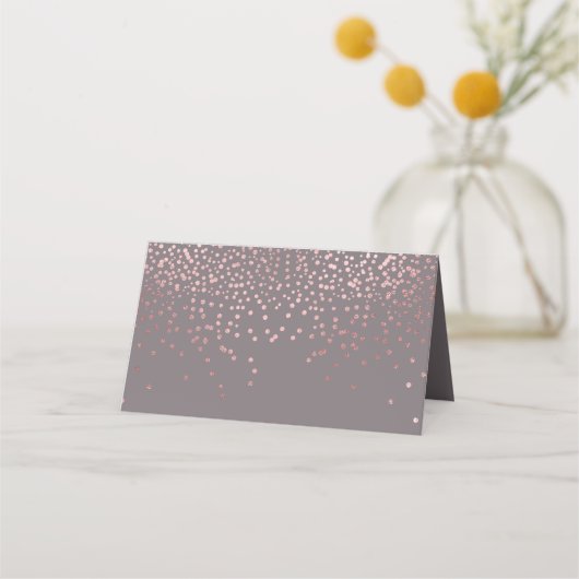 PixDezines Verblufte Faux Roos Gouden DIY achtergr Plaatskaartje (Achterkant)