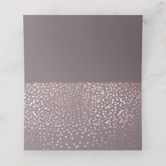 PixDezines Verblufte Faux Roos Gouden DIY achtergr Plaatskaartje (Binnenkant ongevouwen)