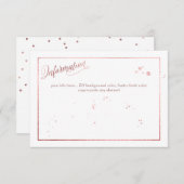 PixDezines Verblufte/Faux Roos Gouden Informatie Informatiekaartje (Voorkant / Achterkant)