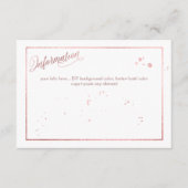 PixDezines Verblufte/Faux Roos Gouden Informatie Informatiekaartje (Voorkant)