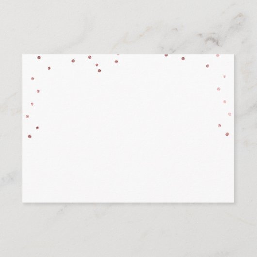 PixDezines Verblufte/Faux Roos Gouden Informatie Informatiekaartje (Achterkant)