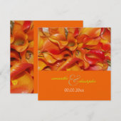 PixDezines verbrand oranje calla lily Kaart (Voorkant / Achterkant)