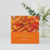 PixDezines verbrand oranje calla lily Kaart (Staand voorkant)