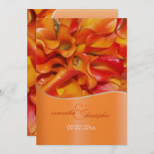 PixDezines verbrand oranje calla lily Kaart (Voorkant / Achterkant)