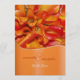 PixDezines verbrand oranje calla lily Kaart