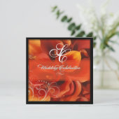 PixDezines verbrand oranje calla lily Kaart (Staand voorkant)