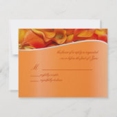 PixDezines verbrand oranje calla lily RSVP Kaartje (Achterkant)