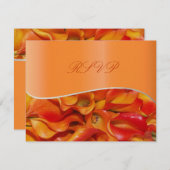 PixDezines verbrand oranje calla lily RSVP Kaartje (Voorkant / Achterkant)