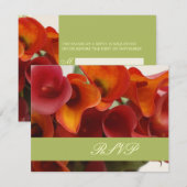 PixDezines verbrand oranje calla lily RSVP Kaartje (Voorkant / Achterkant)
