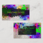 PixDezines verf spatten/bal/faux zilver Visitekaartje (Voorkant / Achterkant)