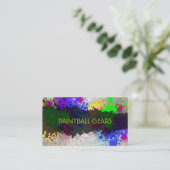 PixDezines verf spatten/bal/faux zilver Visitekaartje (Staand voorkant)