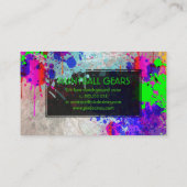 PixDezines verf spatten/bal/faux zilver Visitekaartje (Achterkant)