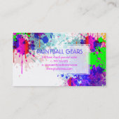 PixDezines verf spatten/bal/faux zilver Visitekaartje (Achterkant)