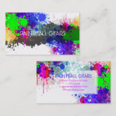 PixDezines verf spatten/bal/faux zilver Visitekaartje (Voorkant / Achterkant)