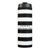 PixDezines Verstelbare Stripes/DIY achtergrond Thermosbeker (Voorkant)