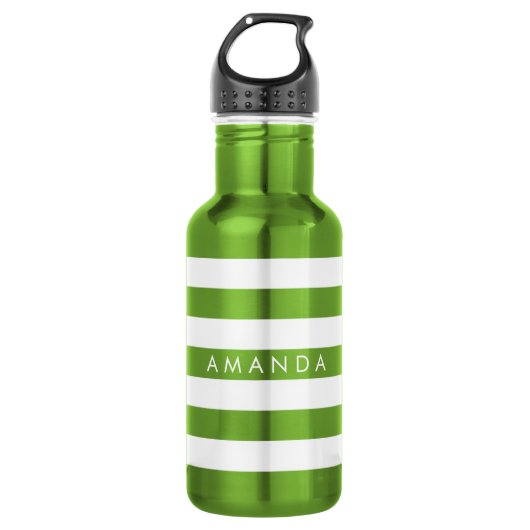 PixDezines verstelbare witte strepen/doe-het-zelf  Waterfles (Voorkant)