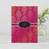 PixDezines Victoriaans Damask/Berry, Berry/DIY kle Kaart (Staand voorkant)