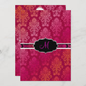 PixDezines Victoriaans Damask/Berry, Berry/DIY kle Kaart (Voorkant / Achterkant)