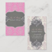 PixDezines Victoriaans Damask/DIY achtergrondkleur Visitekaartje (Voorkant / Achterkant)