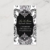 PixDezines Victoriaans Damask/DIY kleur Visitekaartje (Achterkant)