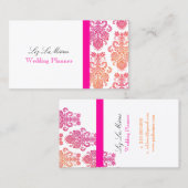 PixDezines Victoriaans Damask/DIY kleuren/sherbert Visitekaartje (Voorkant / Achterkant)
