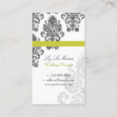 PixDezines Victoriaans Damask/DIY-kleuren Visitekaartje (Achterkant)