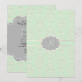 PixDezines Victoriaans Damask/zeevoam/DIY kleur Kaart (Voorkant / Achterkant)