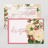 PixDezines Victoriaans Nivea-Rozen/Redoute Kaart (Voorkant / Achterkant)