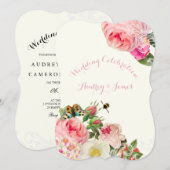 PixDezines Victoriaans rozen/pony's Kaart (Voorkant / Achterkant)