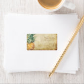 PixDezines Vintage Ananas/Nephout Papier Etiket (Insitu)