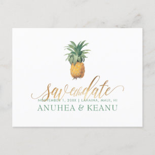 PixDezines Vintage Ananas/Reserveringskaartje Aankondigingskaart