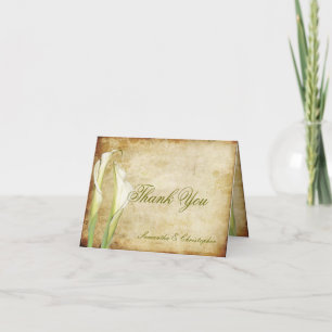 PixDezines Vintage Calla lilies, Dank u Kaarten