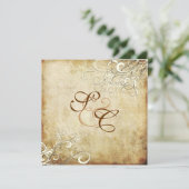 PixDezines VINTAGE CREAM ZWIRLS/Faux Parchment Kaart (Staand voorkant)