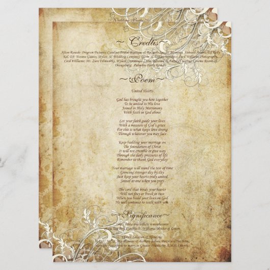 PixDezines vintage crèmeswervelingen (Voorkant / Achterkant)