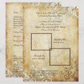 PixDezines vintage crèmeswervelingen Kaart (Voorkant / Achterkant)